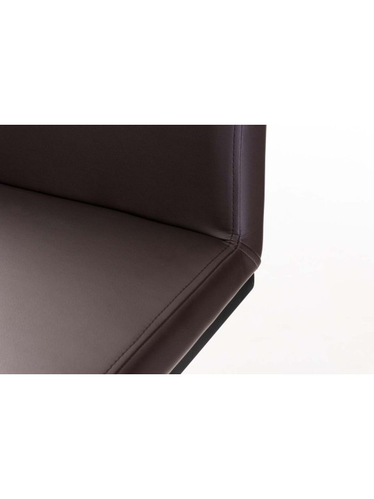 Banqueta alta Panama B couro sintético, castanho