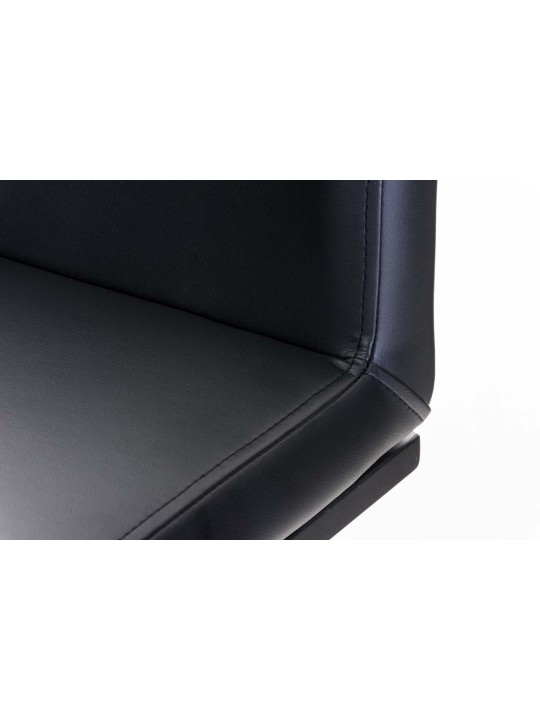 Banqueta alta Panama B couro sintético, preto