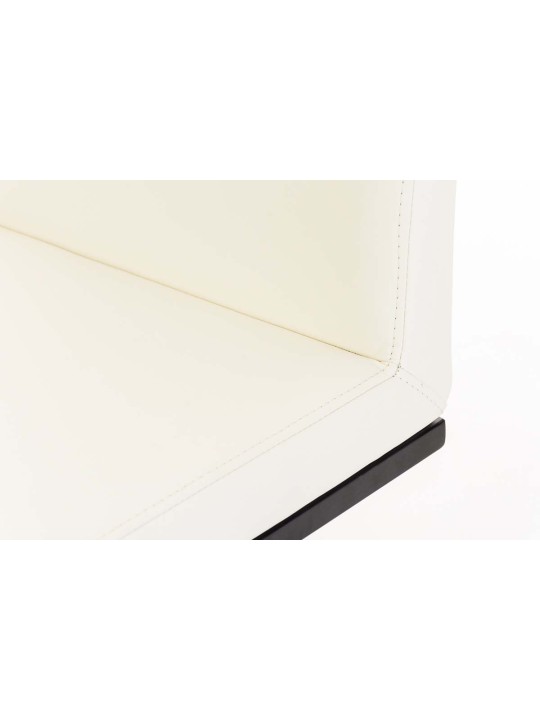 Banqueta alta Panama B couro sintético, creme