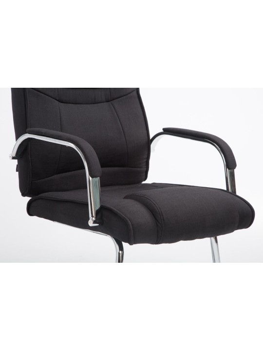 Cadeira para visitantes tecido Átila, preto
