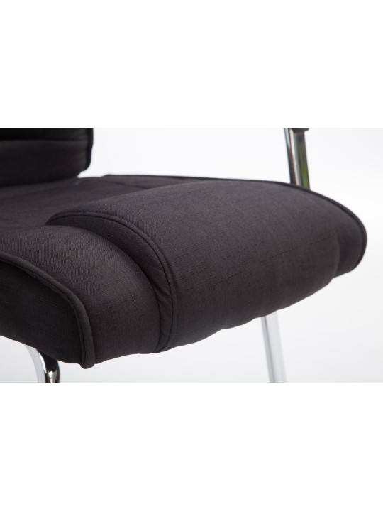 Cadeira para visitantes tecido Átila, preto