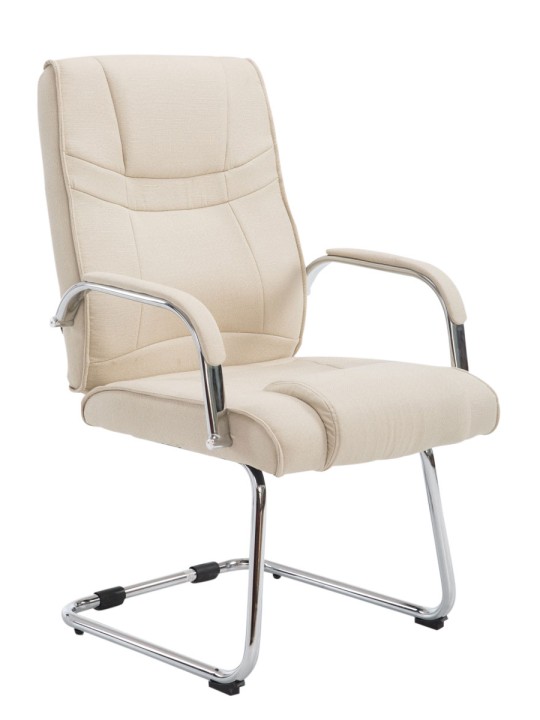 Cadeira para visitantes tecido Átila, creme