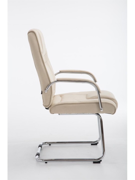 Cadeira para visitantes tecido Átila, creme