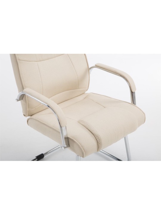 Cadeira para visitantes tecido Átila, creme