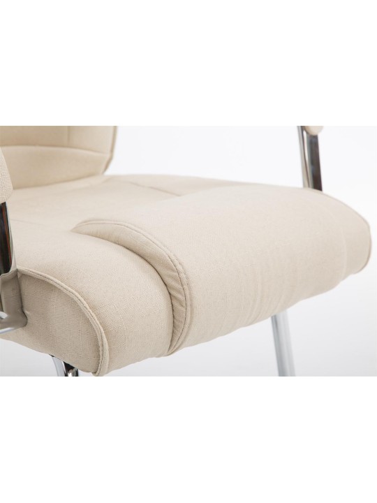 Cadeira para visitantes tecido Átila, creme