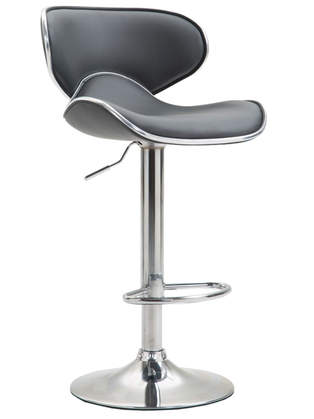 Banqueta alta Las Vegas V2 cromado, cinza