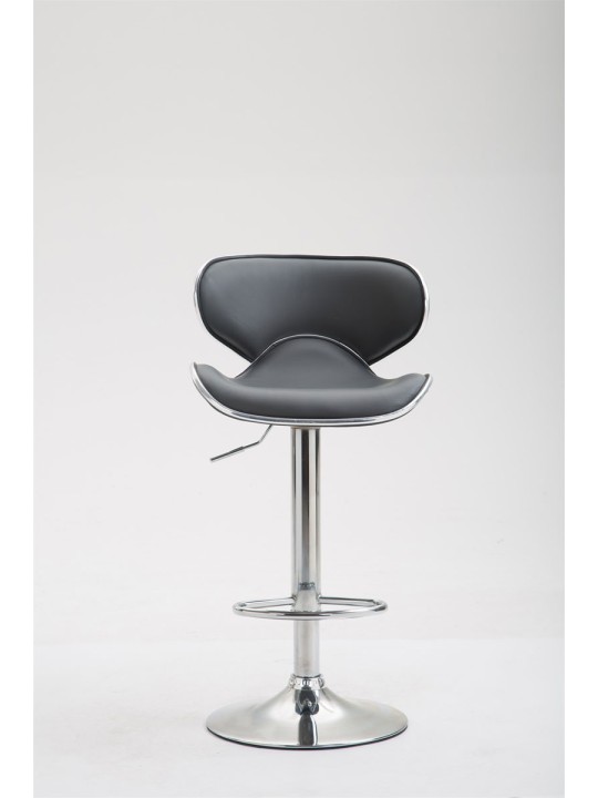 Banqueta alta Las Vegas V2 cromado, cinza