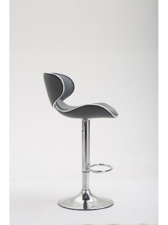 Banqueta alta Las Vegas V2 cromado, cinza