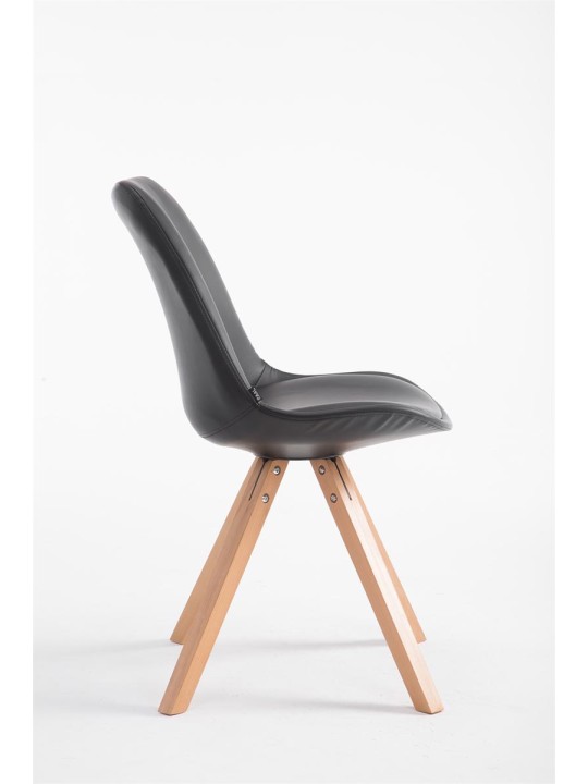 Cadeira para visitantes Laval Natura Square, preto