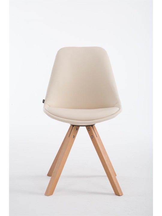 Cadeira para visitantes Laval Natura Square, creme
