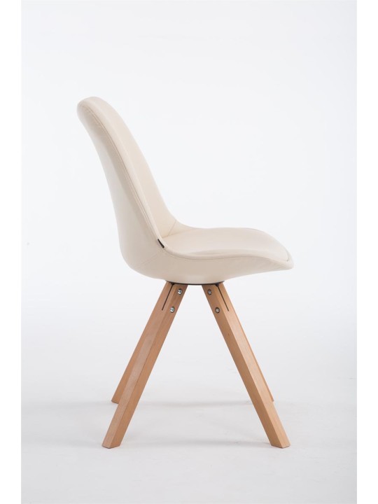 Cadeira para visitantes Laval Natura Square, creme