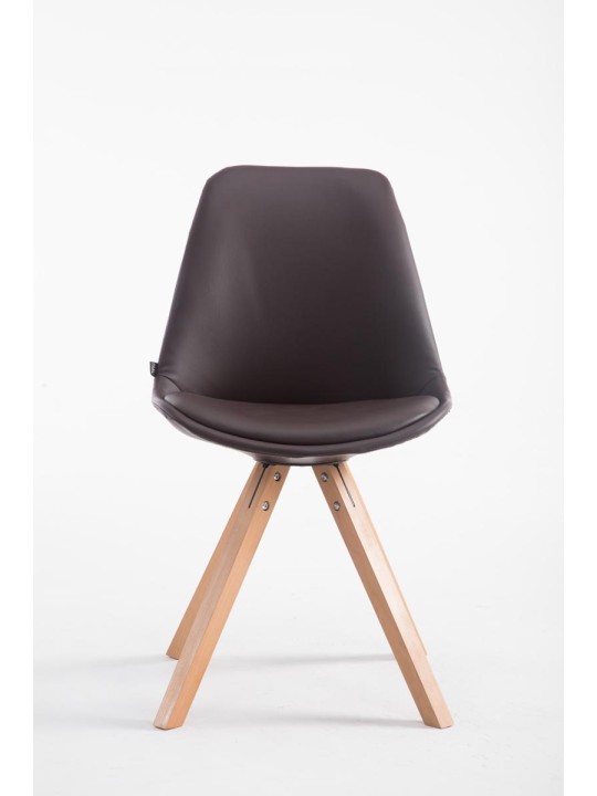 Cadeira para visitantes Laval Natura Square, castanho