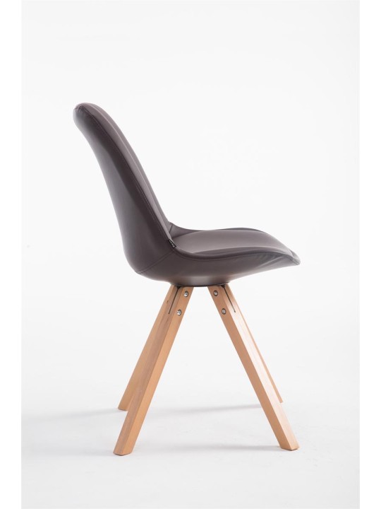 Cadeira para visitantes Laval Natura Square, castanho