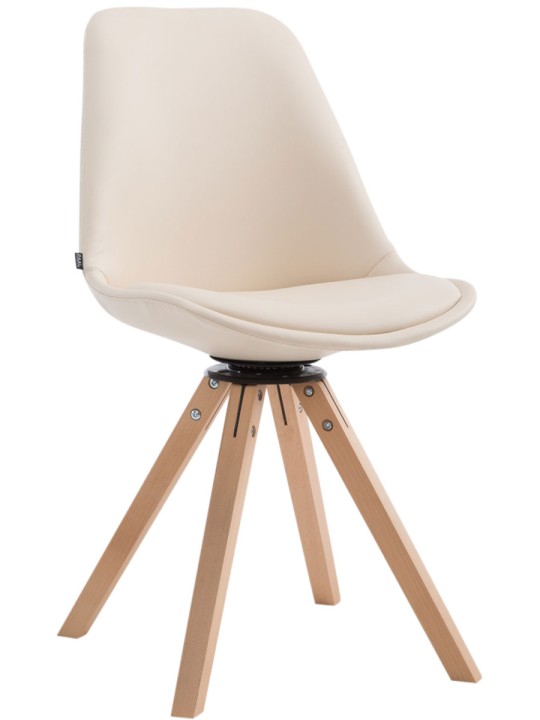 Cadeira para visitantes Calais giratória Natura Square, creme