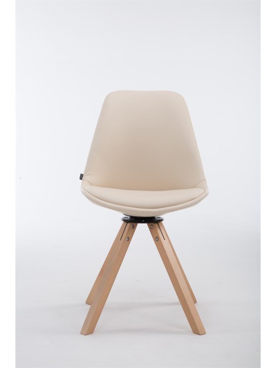 Cadeira para visitantes Calais giratória Natura Square, creme