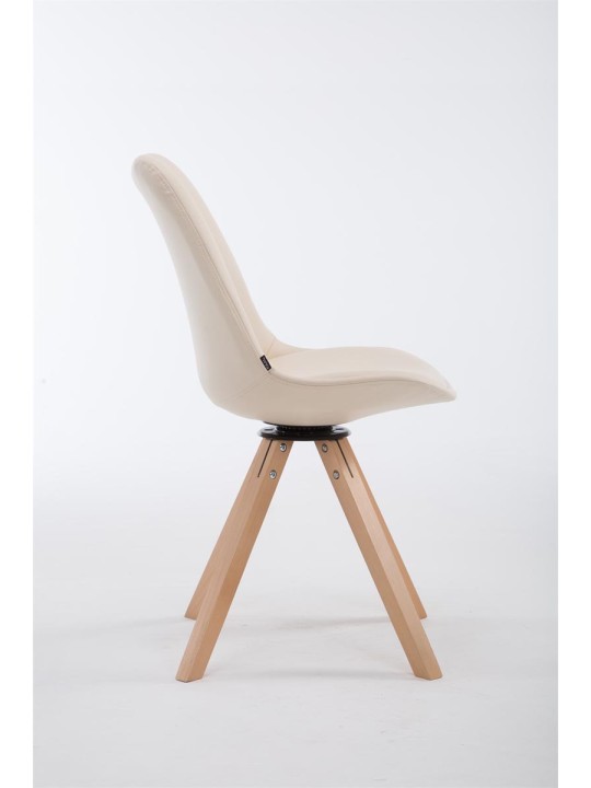 Cadeira para visitantes Calais giratória Natura Square, creme