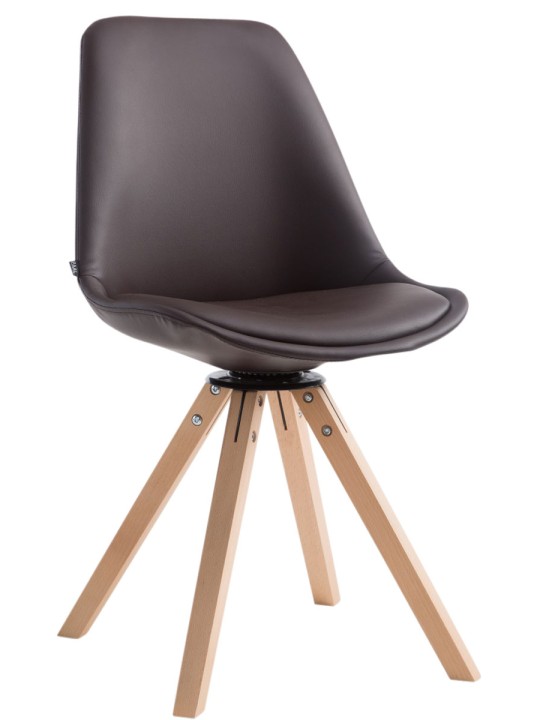 Cadeira para visitantes Calais giratória Natura Square, castanho