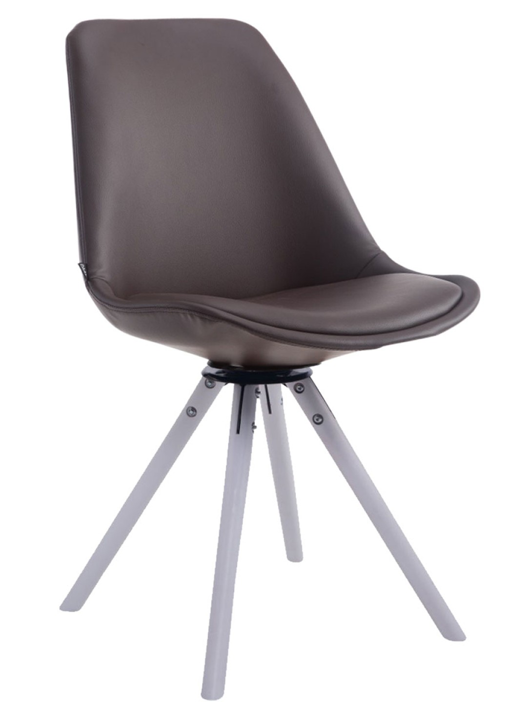 Cadeira para visitantes Calais giratória redonda, castanho