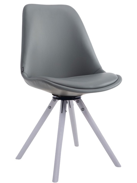 Cadeira para visitantes Calais giratória redonda, cinza