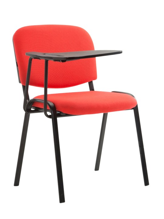 Cadeira Ken com mesa dobrável em tecido, vermelho