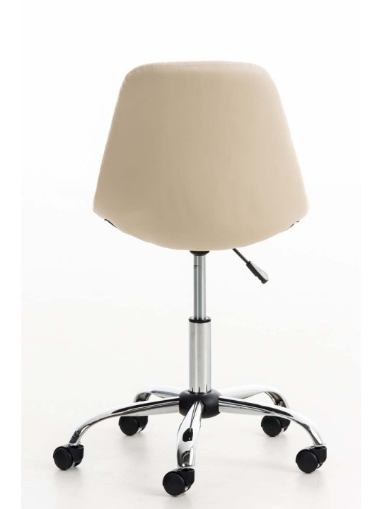 Cadeira de escritório em couro sintético Emil, creme Cadeira de escritório em couro sintético Emil, creme