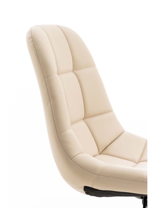 Cadeira de escritório em couro sintético Emil, creme Cadeira de escritório em couro sintético Emil, creme