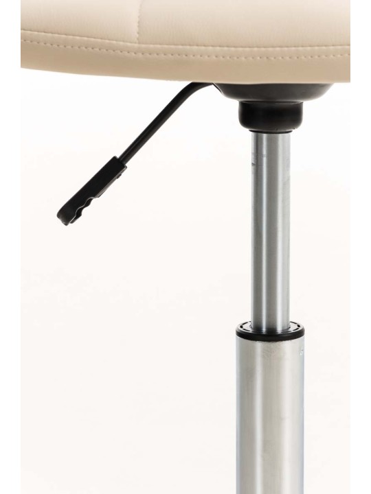 Cadeira de escritório em couro sintético Emil, creme Cadeira de escritório em couro sintético Emil, creme