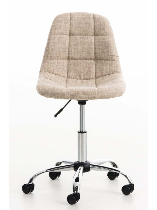 Cadeira de escritório em tecido Emil, creme