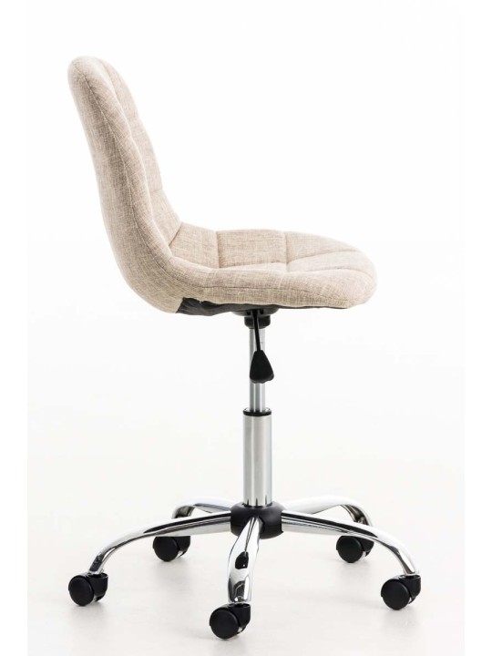 Cadeira de escritório em tecido Emil, creme