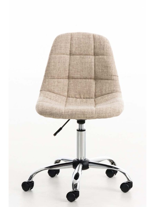 Cadeira de escritório em tecido Emil, creme