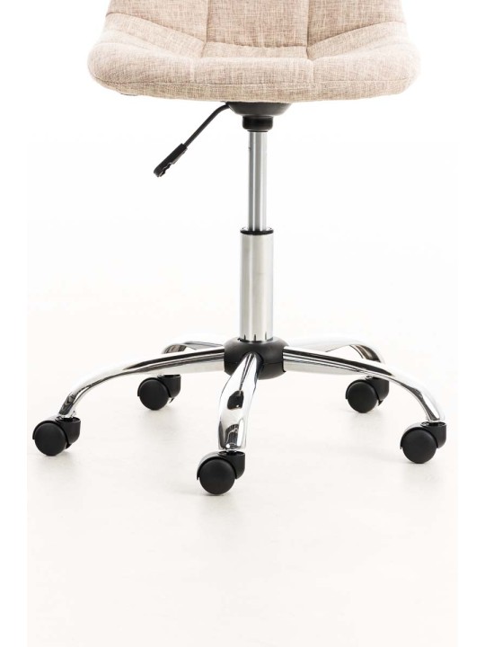 Cadeira de escritório em tecido Emil, creme