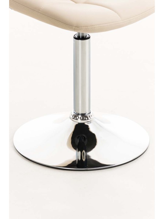 Cadeira Emil imitação de couro, creme