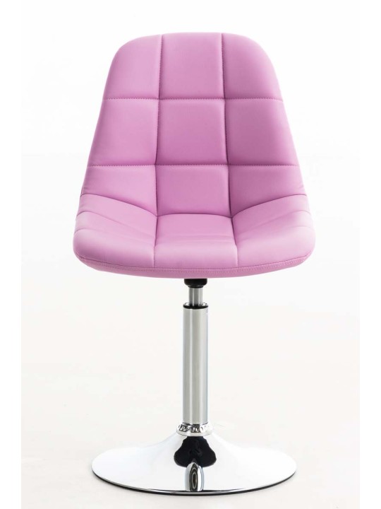 Cadeira Emil imitação de couro, rosa