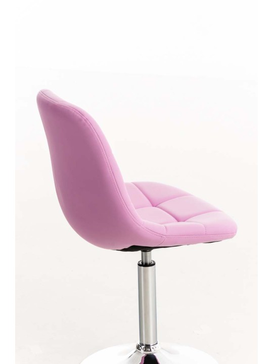 Cadeira Emil imitação de couro, rosa