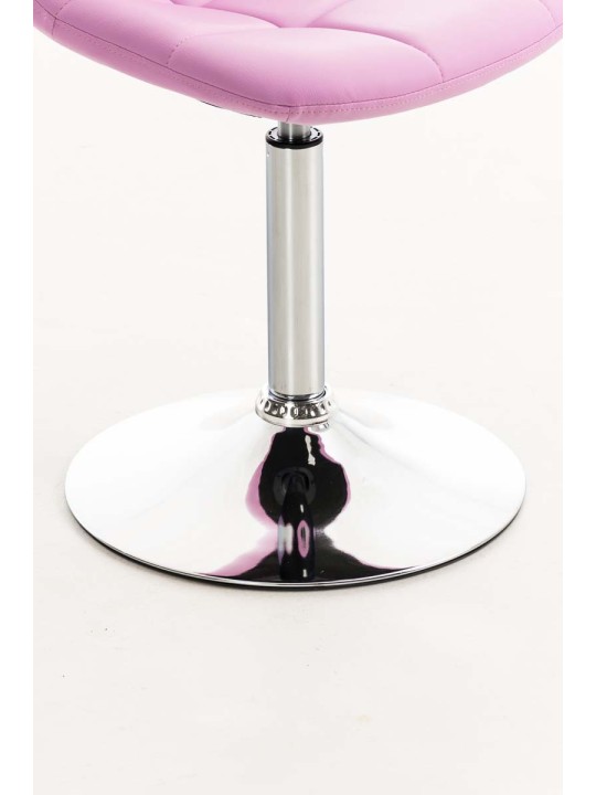 Cadeira Emil imitação de couro, rosa