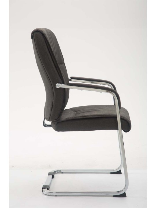 Cadeira para visitantes XL tecido Anubis, cinza escuro