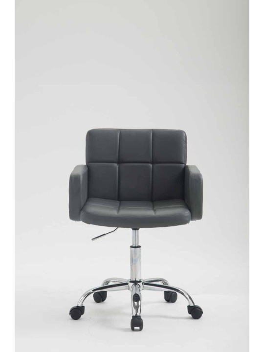 Banqueta de trabalho Los Angeles em couro sintético, cinza
