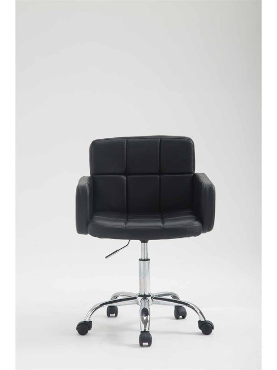 Banqueta de trabalho Los Angeles em couro sintético, preto