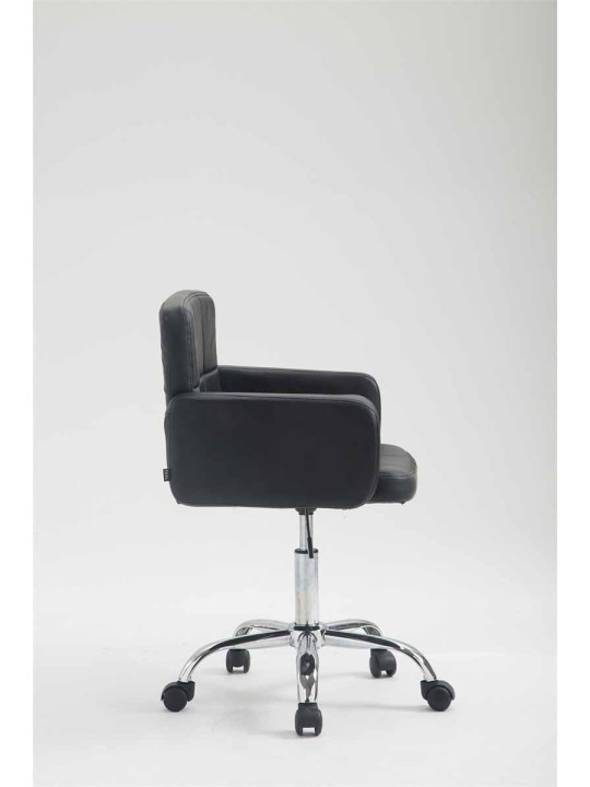 Banqueta de trabalho Los Angeles em couro sintético, preto