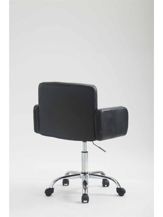 Banqueta de trabalho Los Angeles em couro sintético, preto