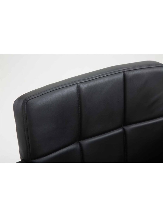 Banqueta de trabalho Los Angeles em couro sintético, preto