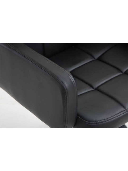 Banqueta de trabalho Los Angeles em couro sintético, preto