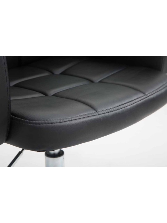 Banqueta de trabalho Los Angeles em couro sintético, preto
