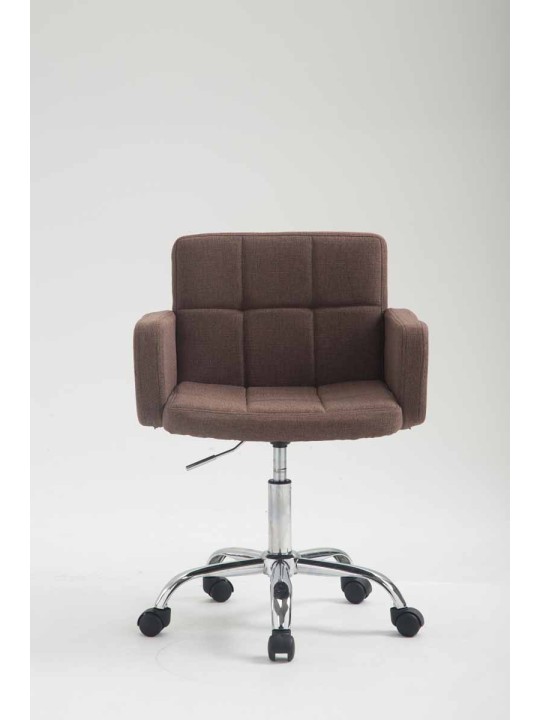 Banqueta de trabalho em tecido Los Angeles, castanho