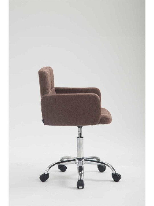 Banqueta de trabalho em tecido Los Angeles, castanho