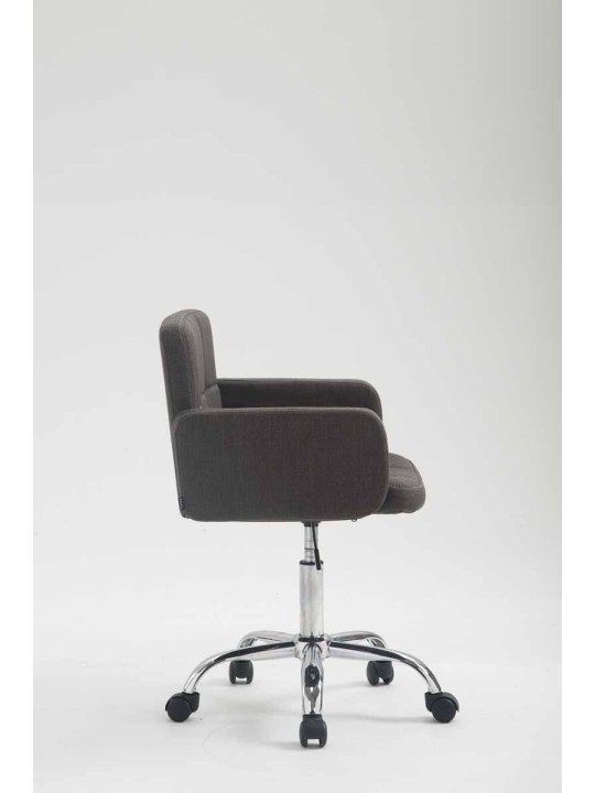 Banqueta de trabalho em tecido Los Angeles, cinza escuro