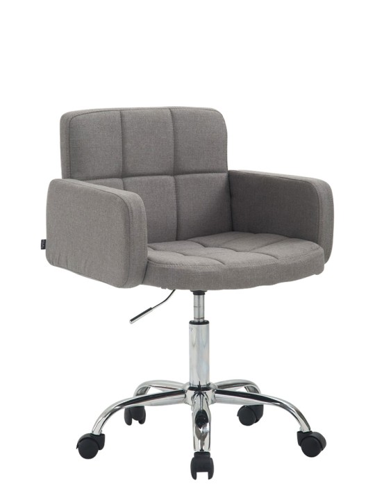 Banqueta de trabalho em tecido Los Angeles, cinza