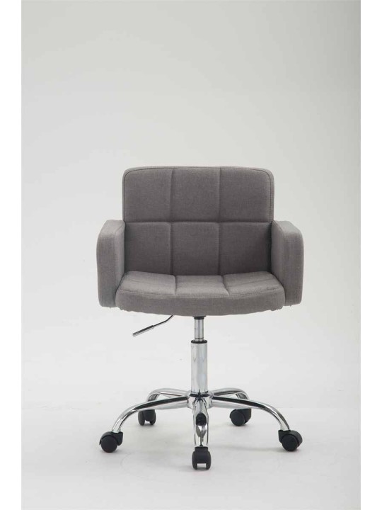 Banqueta de trabalho em tecido Los Angeles, cinza