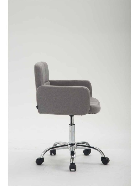 Banqueta de trabalho em tecido Los Angeles, cinza