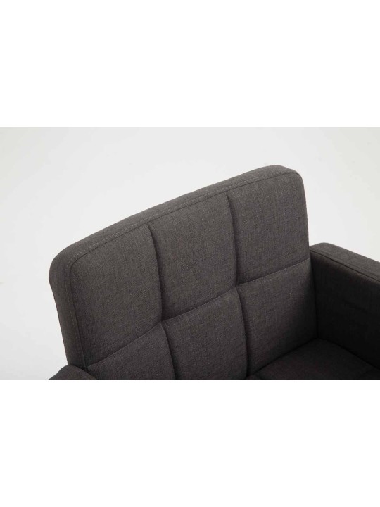 Banqueta de trabalho em tecido Los Angeles, cinza escuro